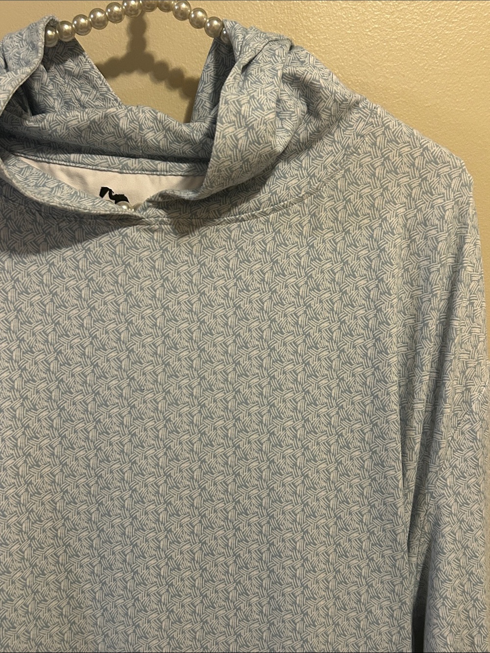 Anderson Ord Island Hoodie Pullover Mens XXL Blue Basketweave Golf Front Pockets